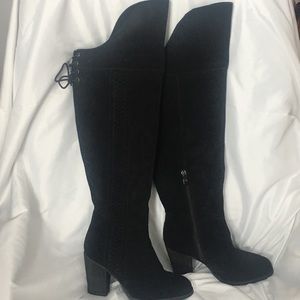 Sbicca Gusto Over The Knee Suede Boots 7M Black